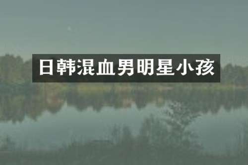 日韩混血男明星小孩