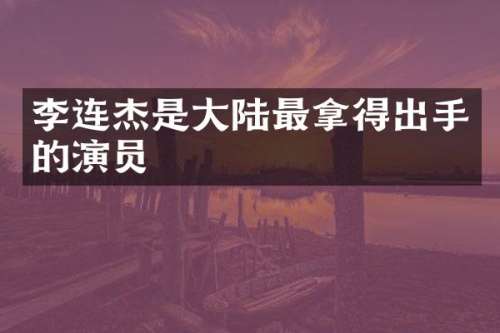 李连杰是大陆最拿得出手的演员