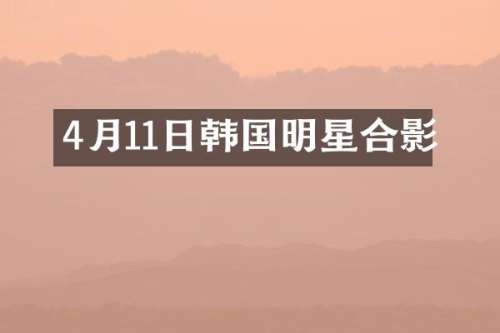 4月11日韩国明星合影