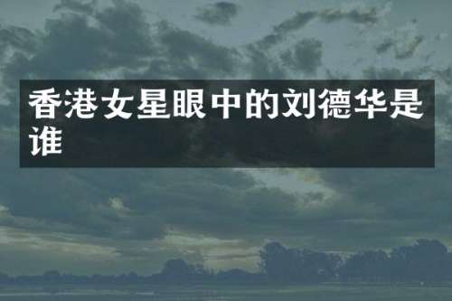 香港女星眼中的刘德华是谁