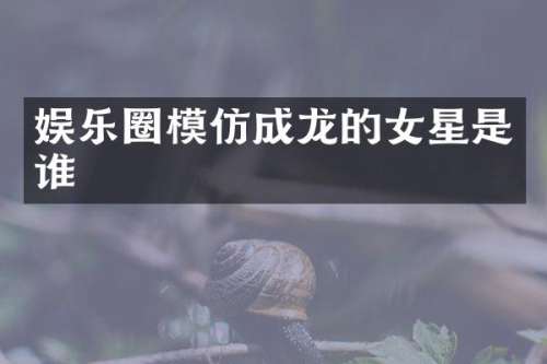 娱乐圈模仿成龙的女星是谁
