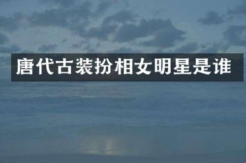 唐代古装扮相女明星是谁