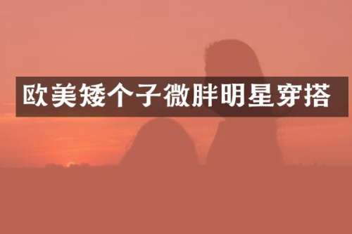 欧美矮个子微胖明星穿搭