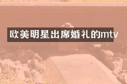 欧美明星出席婚礼的mtv