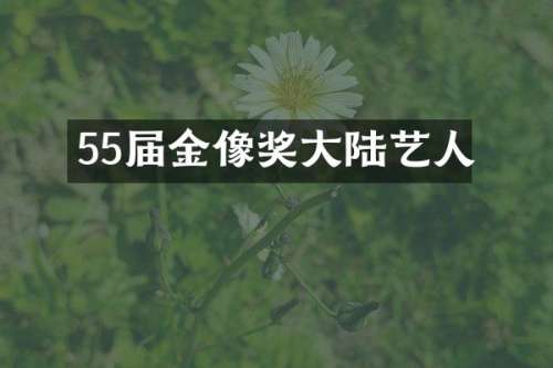55届金像奖大陆艺人