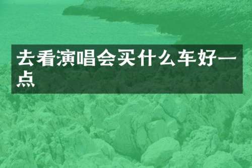去看演唱会车好一点