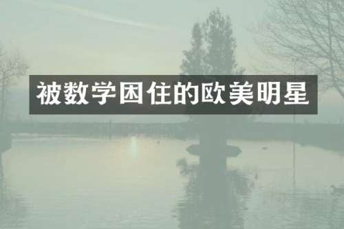 被数学困住的欧美明星