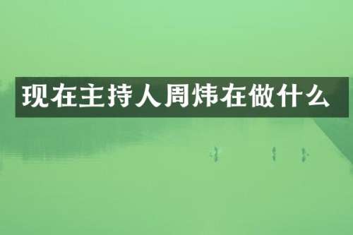 现在主持人周炜在做什么