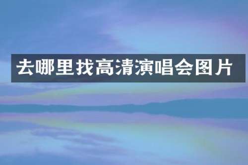 去哪里找高清演唱会图片