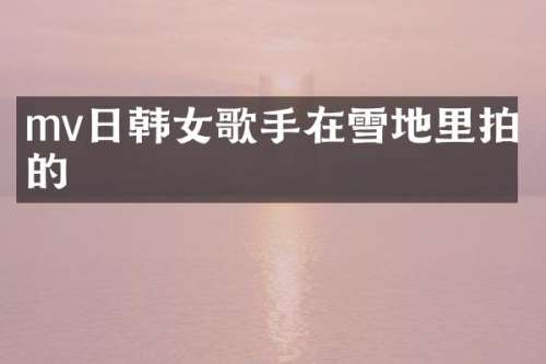 mv日韩女歌手在雪地里拍摄的