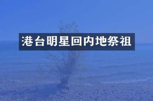 港台明星回内地祭祖
