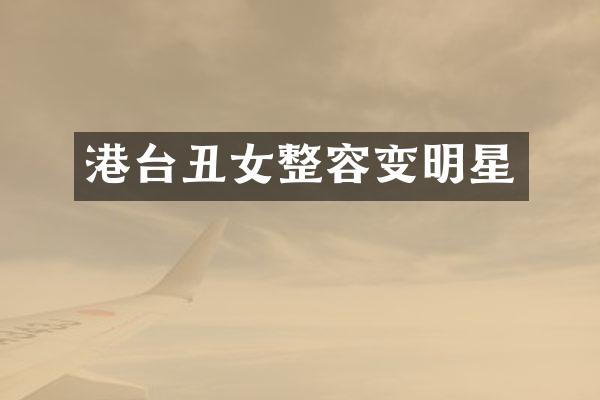港台丑女整容变明星