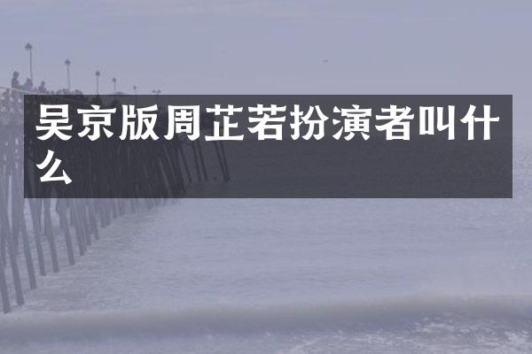 吴京版周芷若扮演者叫什么