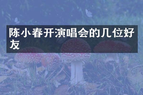 陈小春开演唱会的几位好友