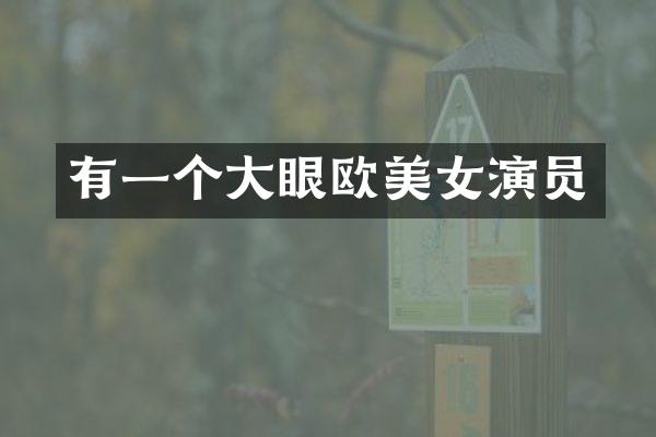 有一个大眼欧演员