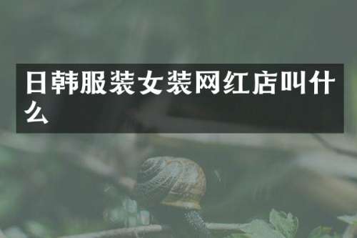日韩服装女装网红店叫什么