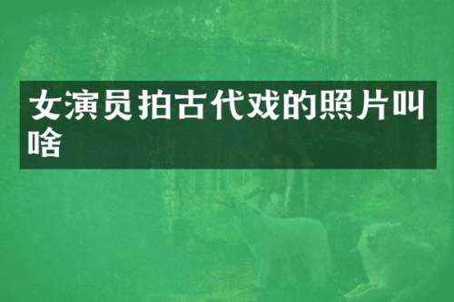 女演员拍古代戏的照片叫啥