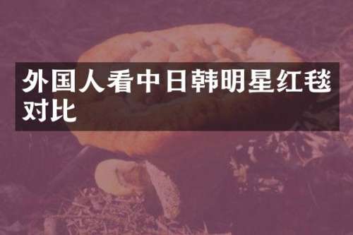 外国人看中日韩明星红毯对比