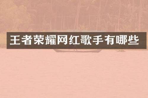 王者荣耀网红歌手有哪些