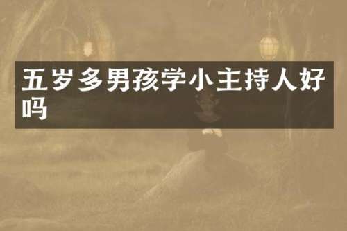 五岁多男孩学小主持人好吗