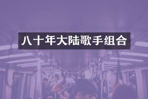 八十年大陆歌手组合