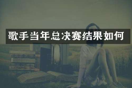 歌手当年总决赛结果如何