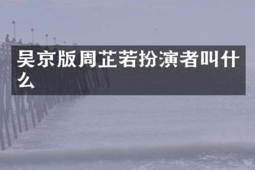 吴京版周芷若扮演者叫什么