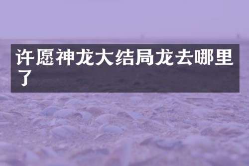 许愿神龙大结局龙去哪里了