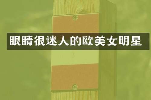 眼睛很迷人的欧明星