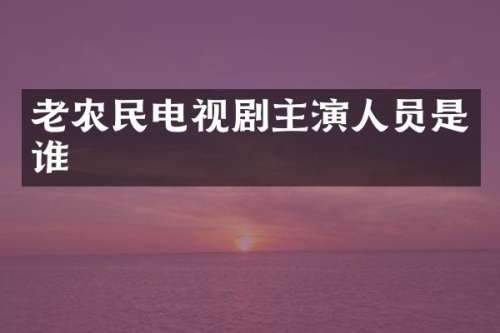 老农民电视剧主演人员是谁