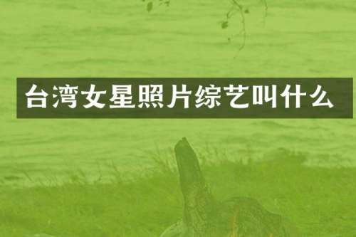 台湾女星照片综艺叫什么