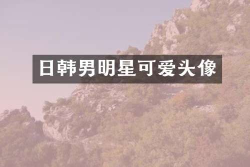 日韩男明星可爱头像