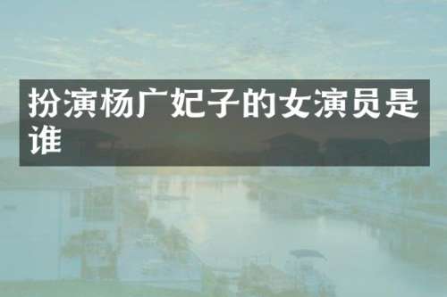 扮演杨广妃子的女演员是谁