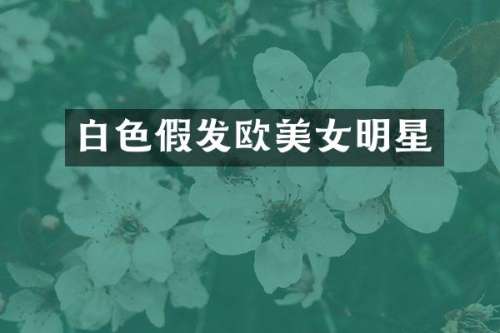 白色假发欧明星