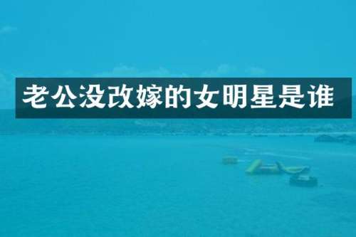 老公没的女明星是谁