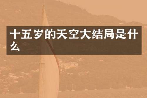 十五岁的天空大结局是什么
