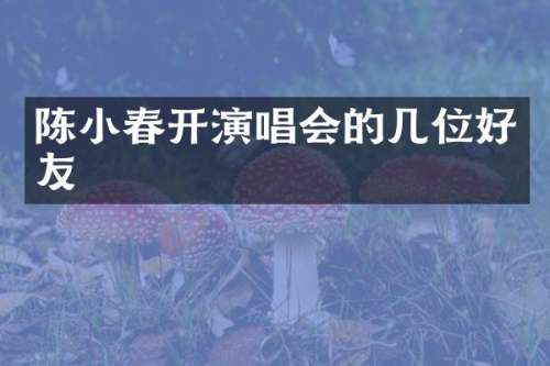 陈小春开演唱会的几位好友