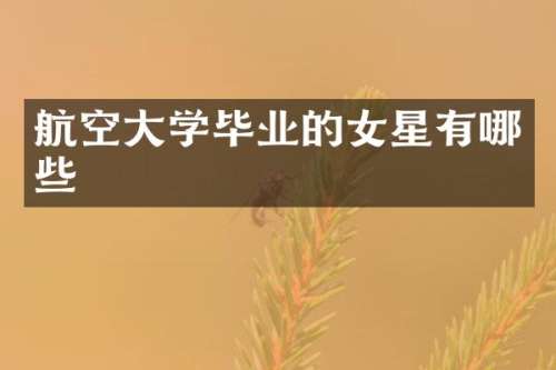 航空大学毕业的女星有哪些