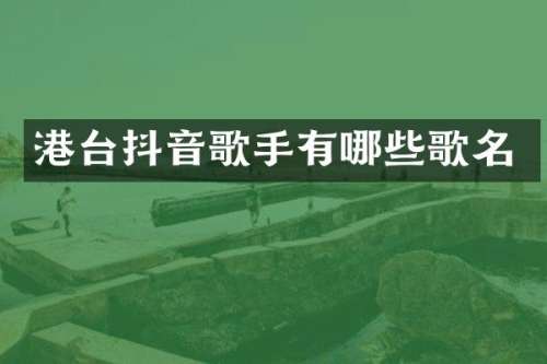 港台抖音歌手有哪些歌名