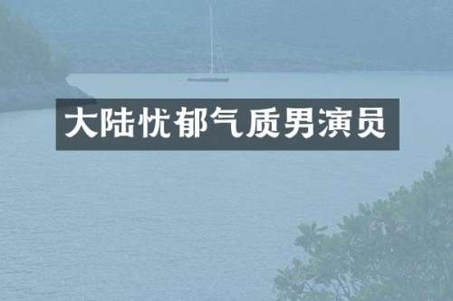大陆忧郁气质男演员