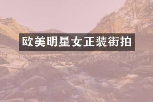 欧美明星女正装街拍