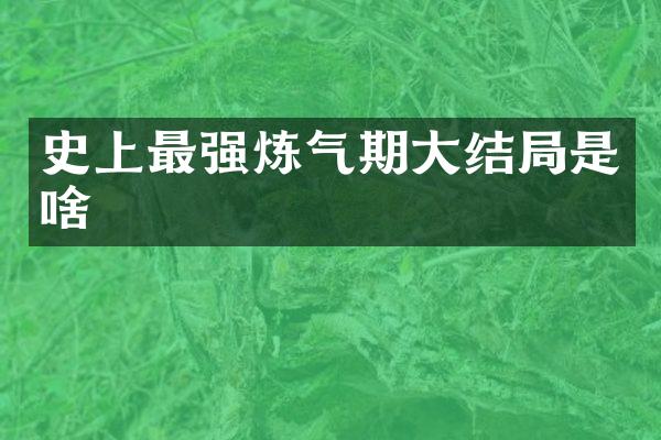 史上最强炼气期大结局是啥