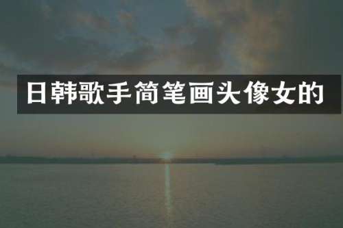 日韩歌手简笔画头像女的