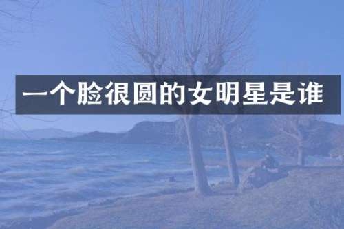 一个脸很圆的女明星是谁