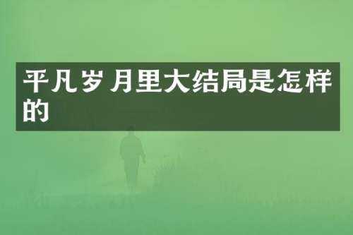 平凡岁月里大结局是怎样的