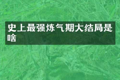 史上最强炼气期大结局是啥