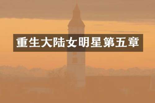 重生大陆女明星第五章