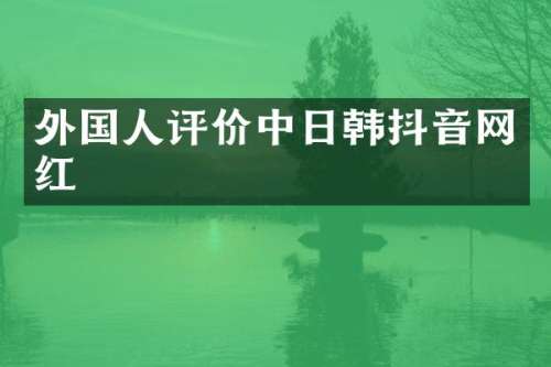 外国人评价中日韩抖音网红