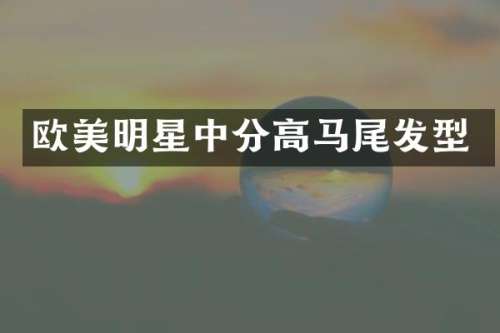欧美明星中分高马尾发型