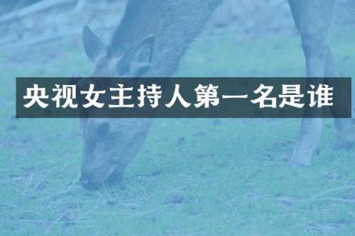 央视女主持人第一名是谁